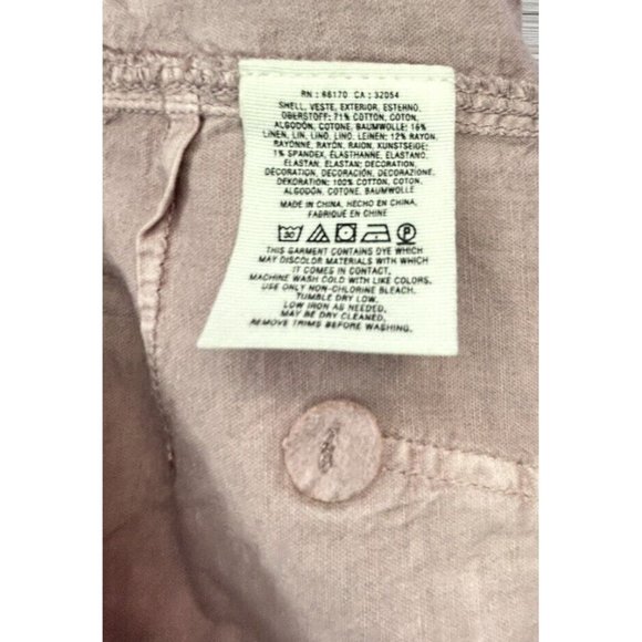 Anthropologie The Wanderer ‎ Utility Cargo Pants Pockets Stretch Pale Pink SZ 27 - Picture 6 of 10